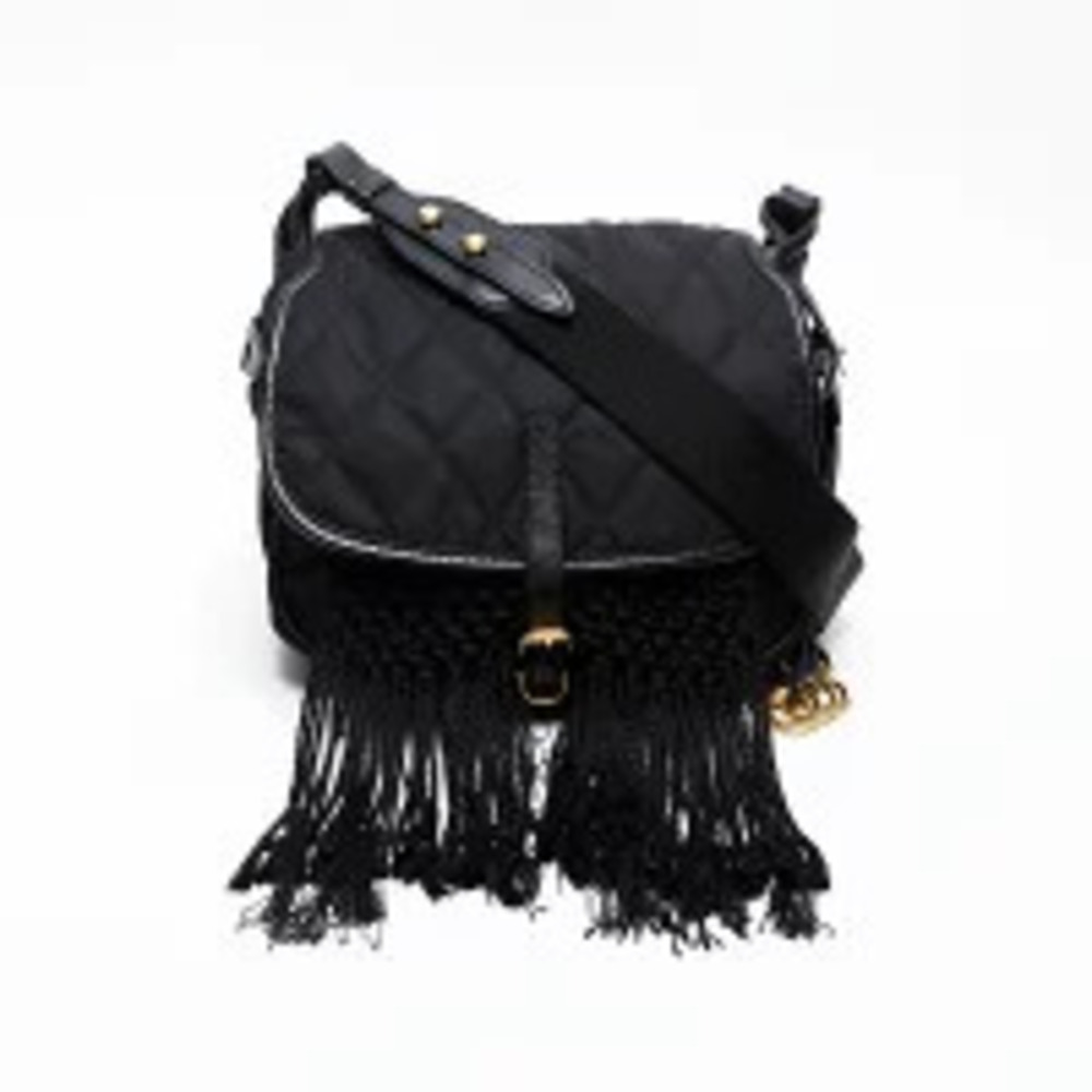 Prada Black Bag Fringe Shoulder